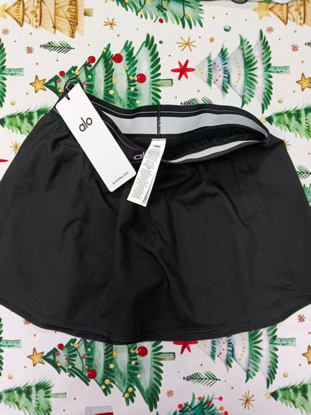 🥳ALO Yoga Match Point Tennis Skirt Black Women’s Mini Athletic Activewear NWT - Picture 4 of 8